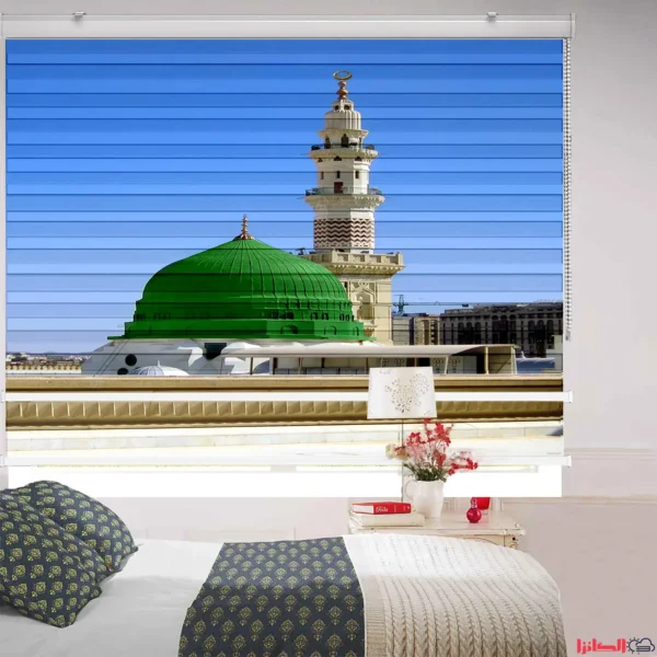 پرده چاپی طرح گنبد خضرا و مسجدالنبی