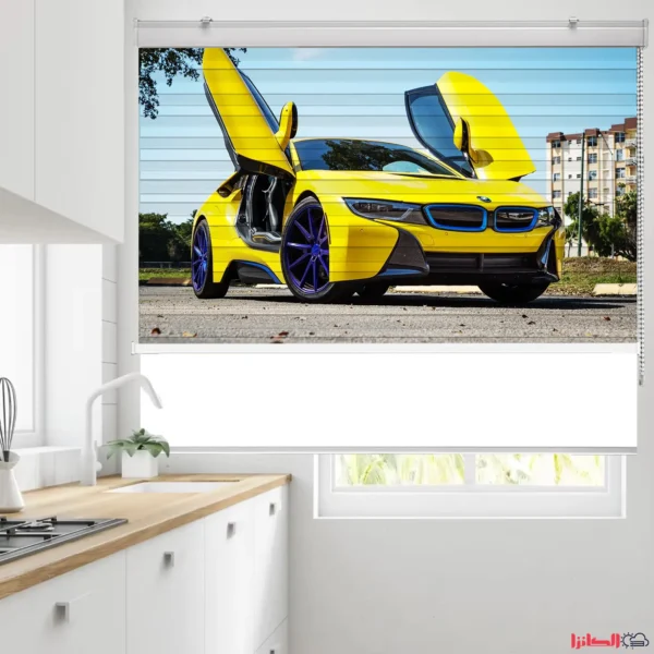 پرده چاپی طرح ماشین اسپرت BMW
