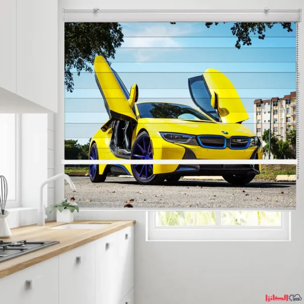 پرده چاپی طرح ماشین اسپرت BMW