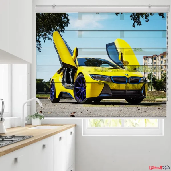پرده چاپی طرح ماشین اسپرت BMW