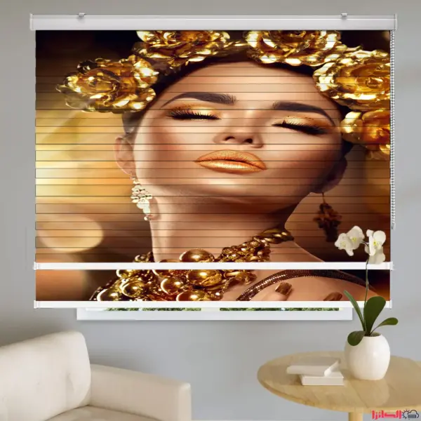 پرده چاپی با طرح هنری زنانه - تصویر 7