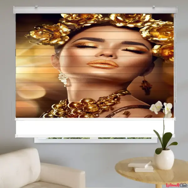 پرده چاپی با طرح هنری زنانه - تصویر 4