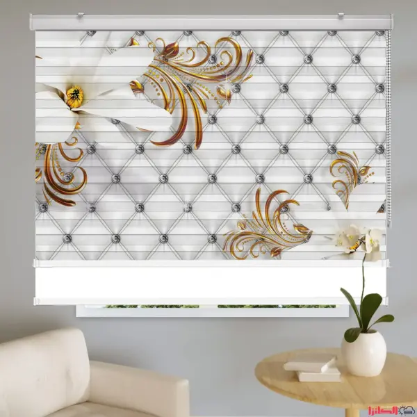 پرده چاپی سه‌بعدی طرح مگنولیا