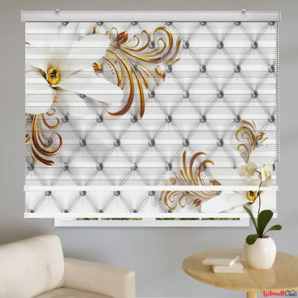 پرده چاپی سه‌بعدی طرح مگنولیا