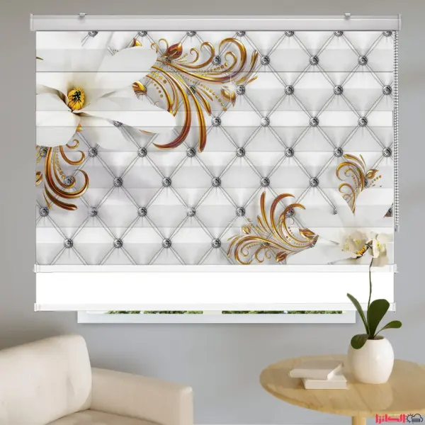 پرده چاپی سه‌بعدی طرح مگنولیا