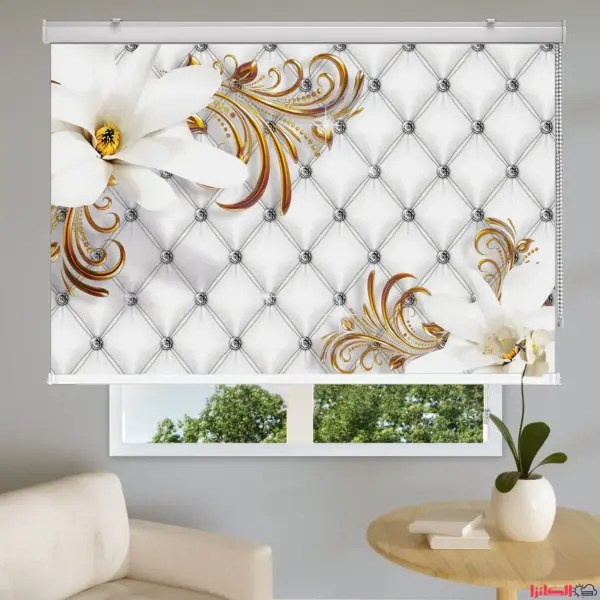 پرده چاپی سه‌بعدی طرح مگنولیا