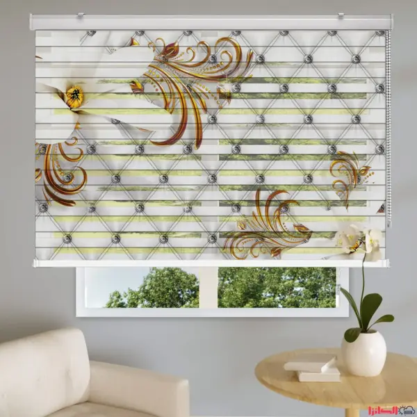 پرده چاپی سه‌بعدی طرح مگنولیا