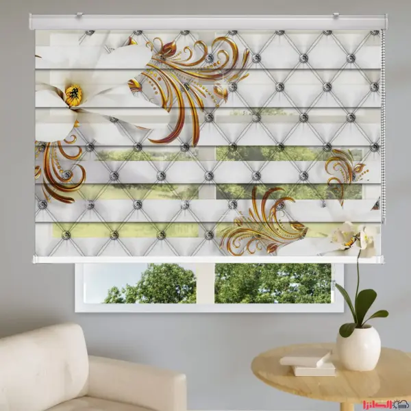 پرده چاپی سه‌بعدی طرح مگنولیا