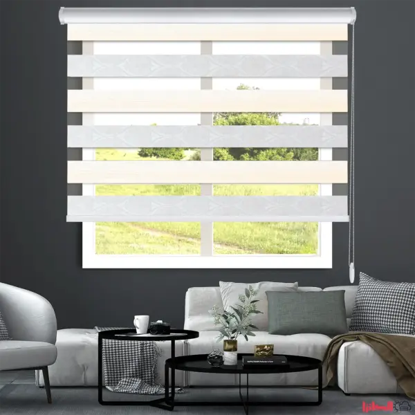 پرده زبرا طرح کلاسیک داماسک