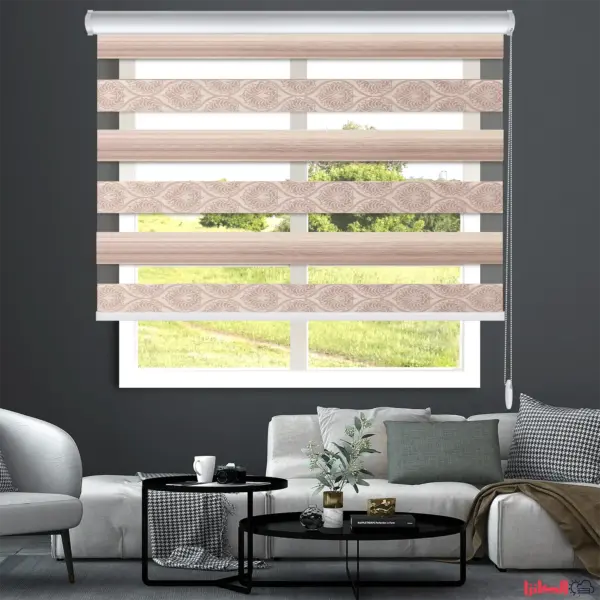 پرده زبرا طرح کلاسیک داماسک