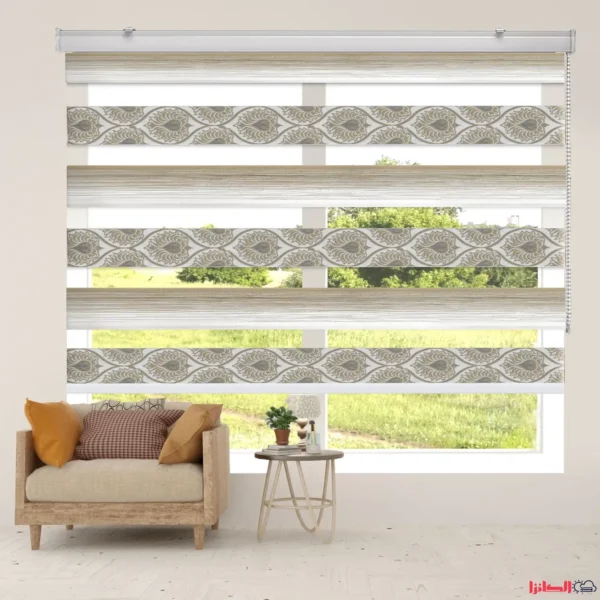 پرده زبرا طرح کلاسیک داماسک
