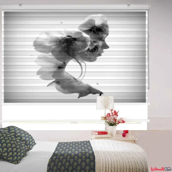 پرده چاپی طرح اکسپوژر چهره و شکوفه