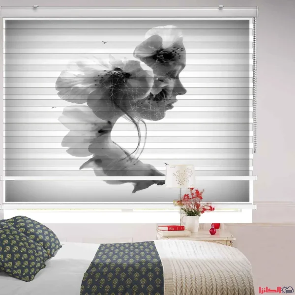 پرده چاپی طرح اکسپوژر چهره و شکوفه